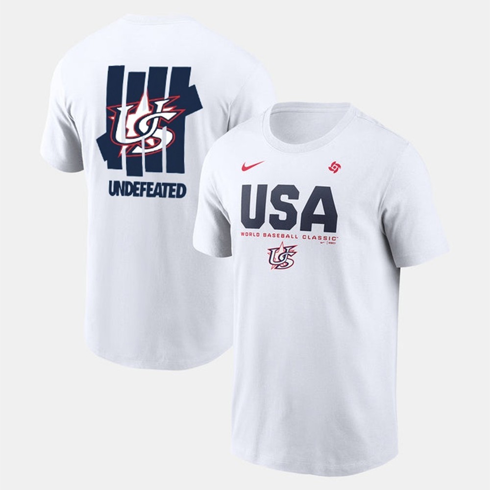 2026 World Baseball Classic USA Team Shirt - White, Size S to 5XL
