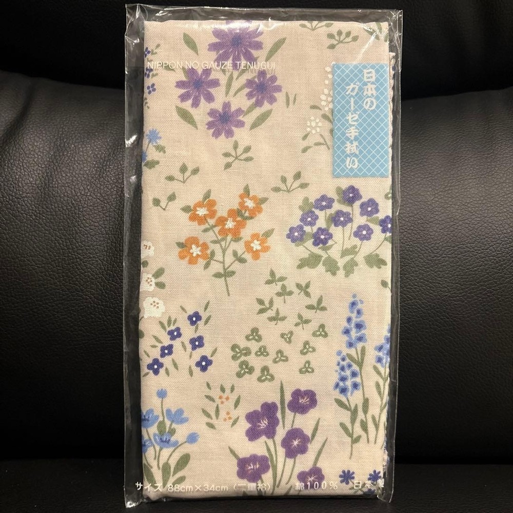 Japanese Tenugui Towels New unusedgauze floral pattern made Japan