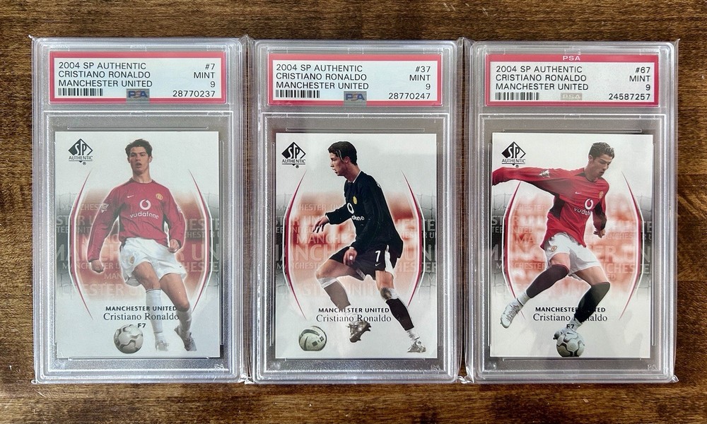 Lot 2004 Cristiano Ronaldo Upper Deck SP Authentic PSA 9 - Set
