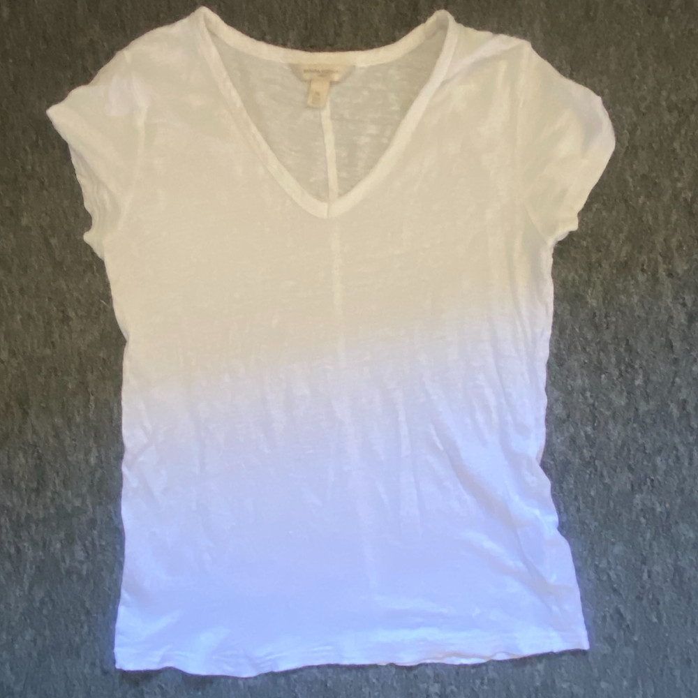Banana Republic Women’s White 100% Linen Shortsleeved Blouse Size XS Slub