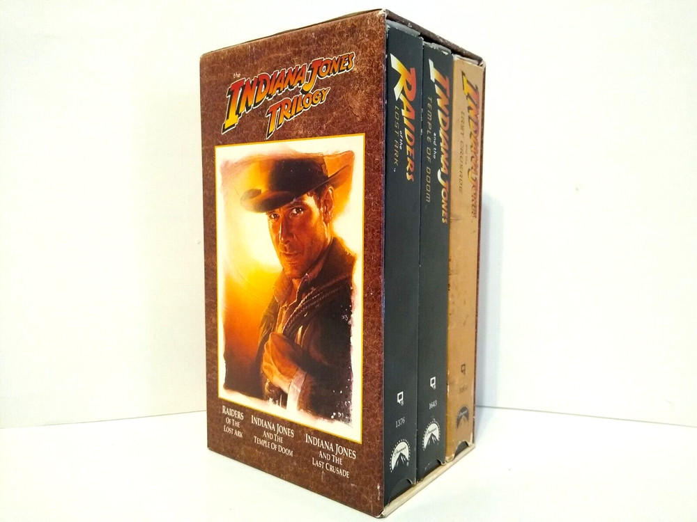 Indiana Jones Trilogy Box Set VHS Lost Ark/Temple of Doom/Last Crusade