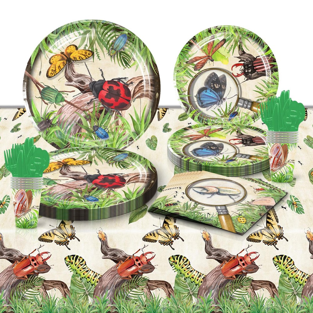 81pcs Animal Camping Party Supplies Decorations Creatures Birthday Party Decor