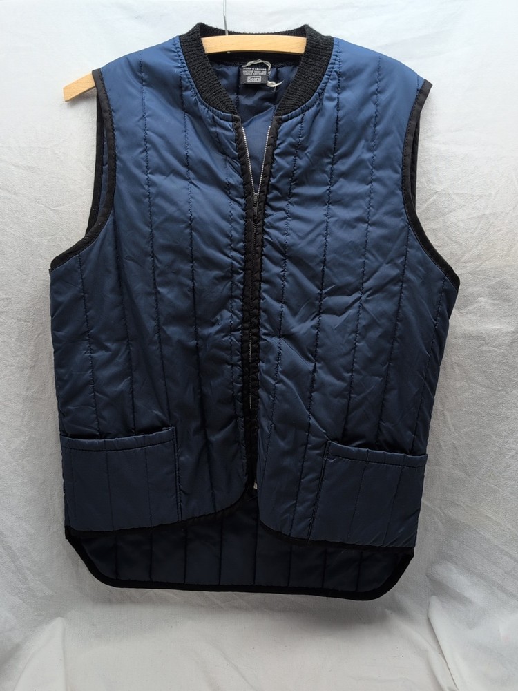 Vintage Sears Work n' Leisure Men's Blue Quilted Vest