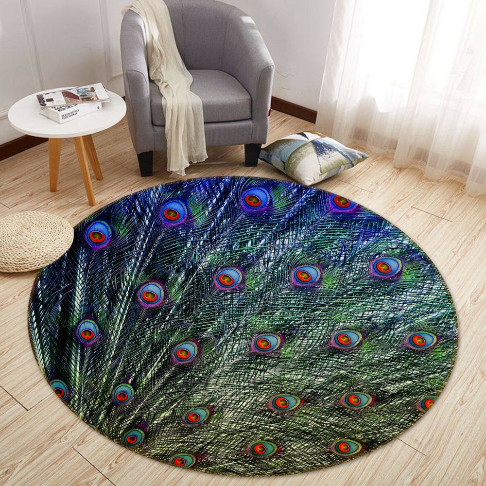 3D Green Feather O1805 Animal Non Slip Rug Mat Elegant Photo Carpet Fay