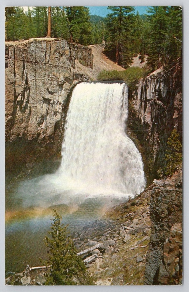 Rainbow Falls Devil's Post Pile CA Postcard Royal Pictures Merle Porter