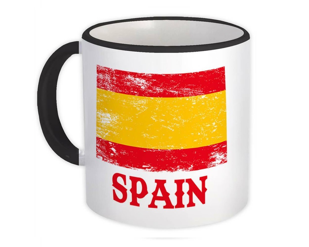 Gift Mug : Spain Distressed Flag Patriotic Spanish Expat Country