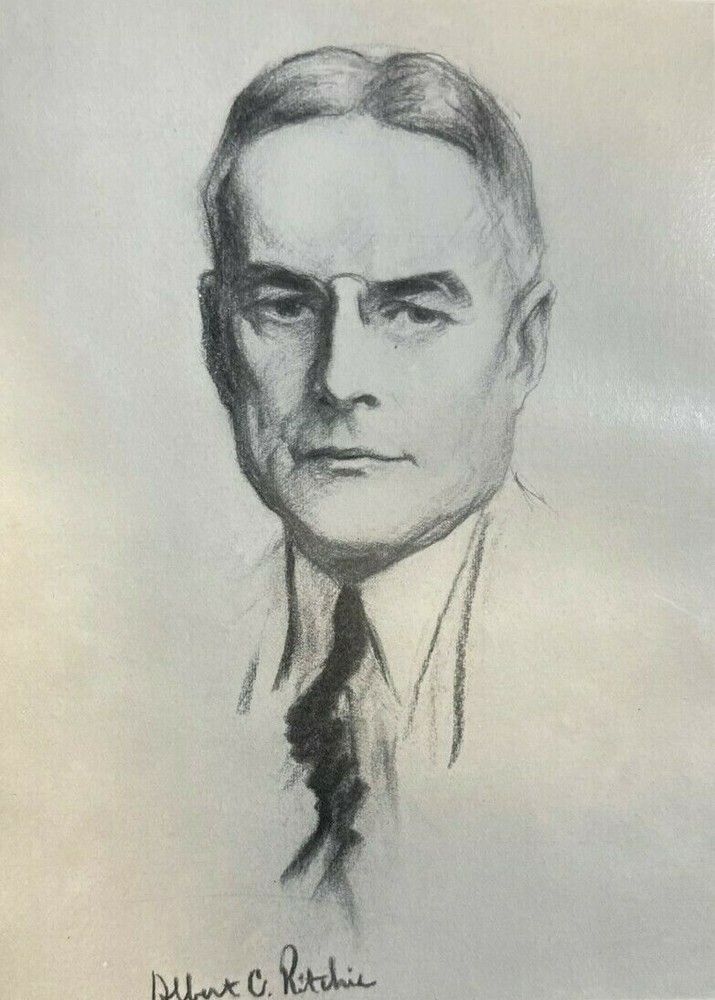1926 Vintage Illustration Albert C. Ritchie Maryland Governor