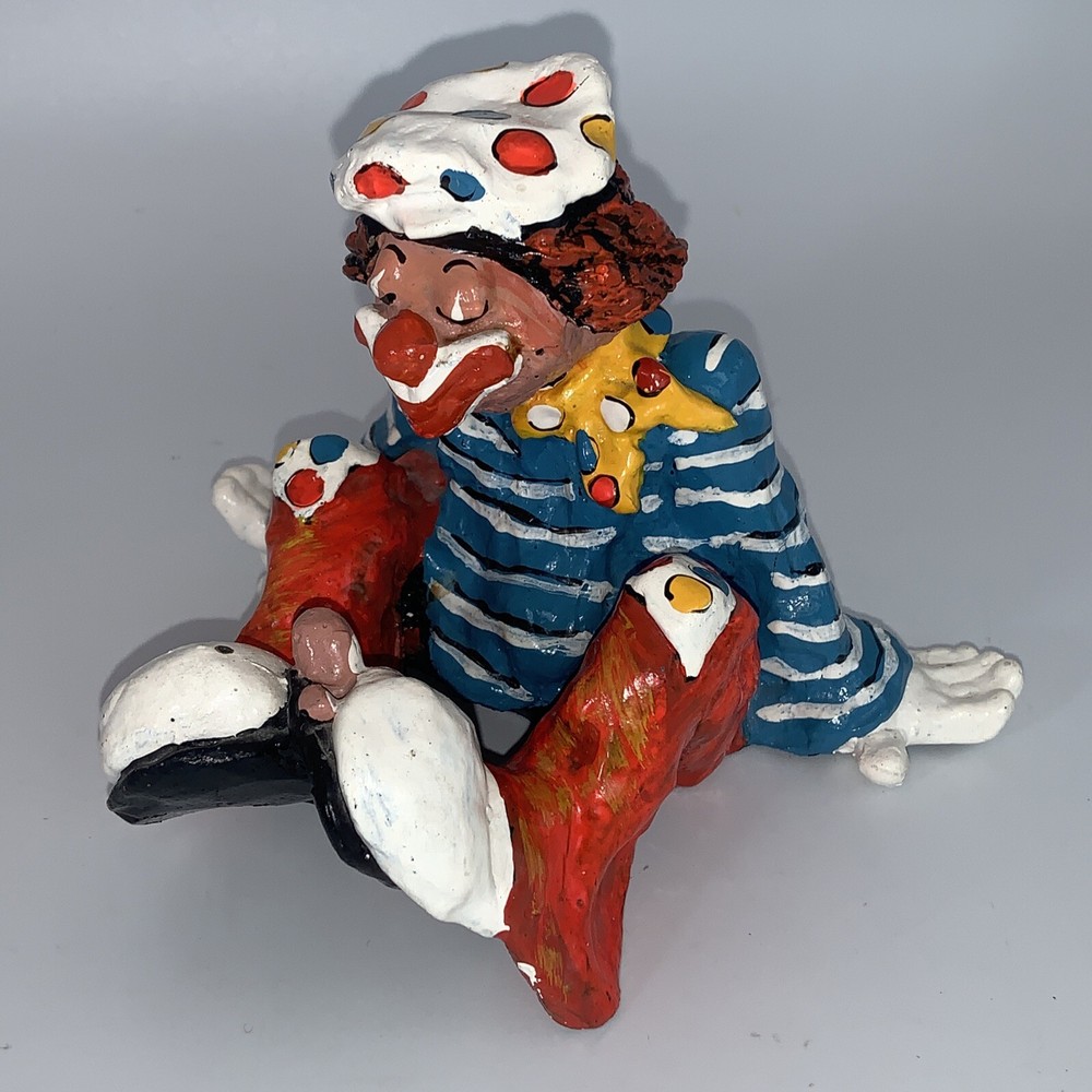 Enesco 1977 Annette Little “The Hobo” Circus Clown Vintage 5“ X 5“ Poltergeist