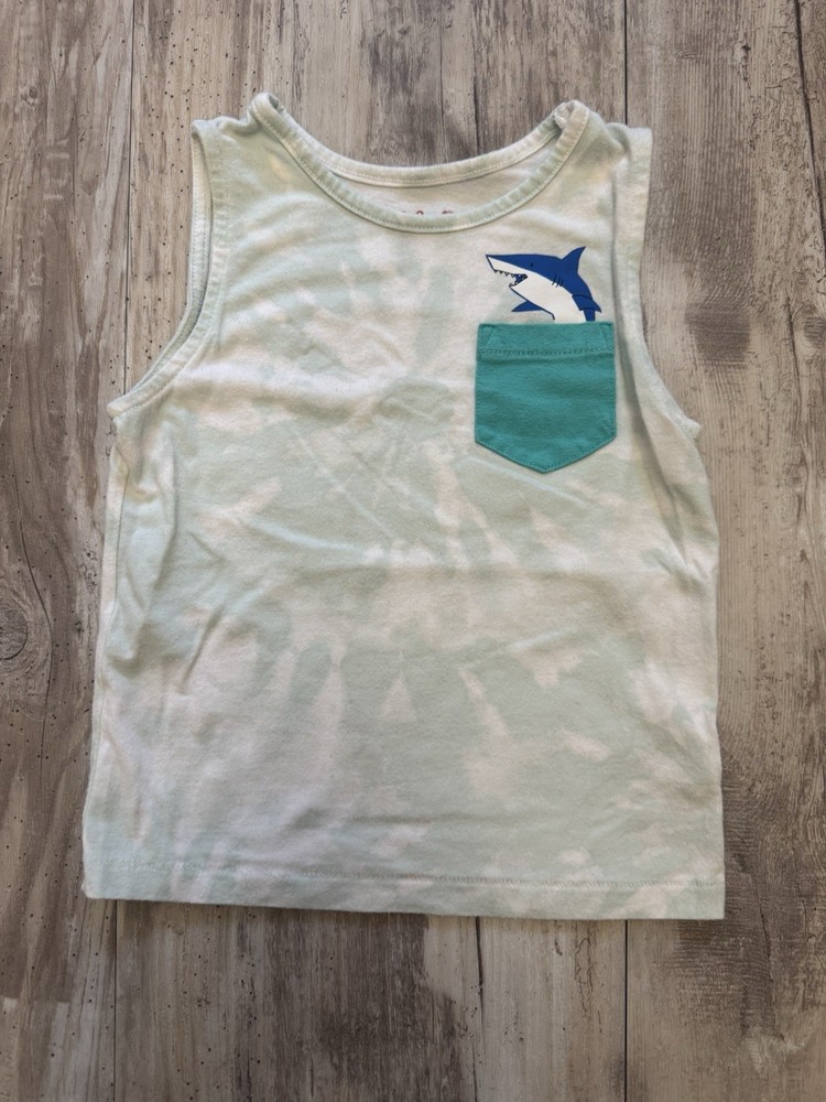 Cat & Jack Toddler Tank Tie Dye Shark Pocket 18M Summer