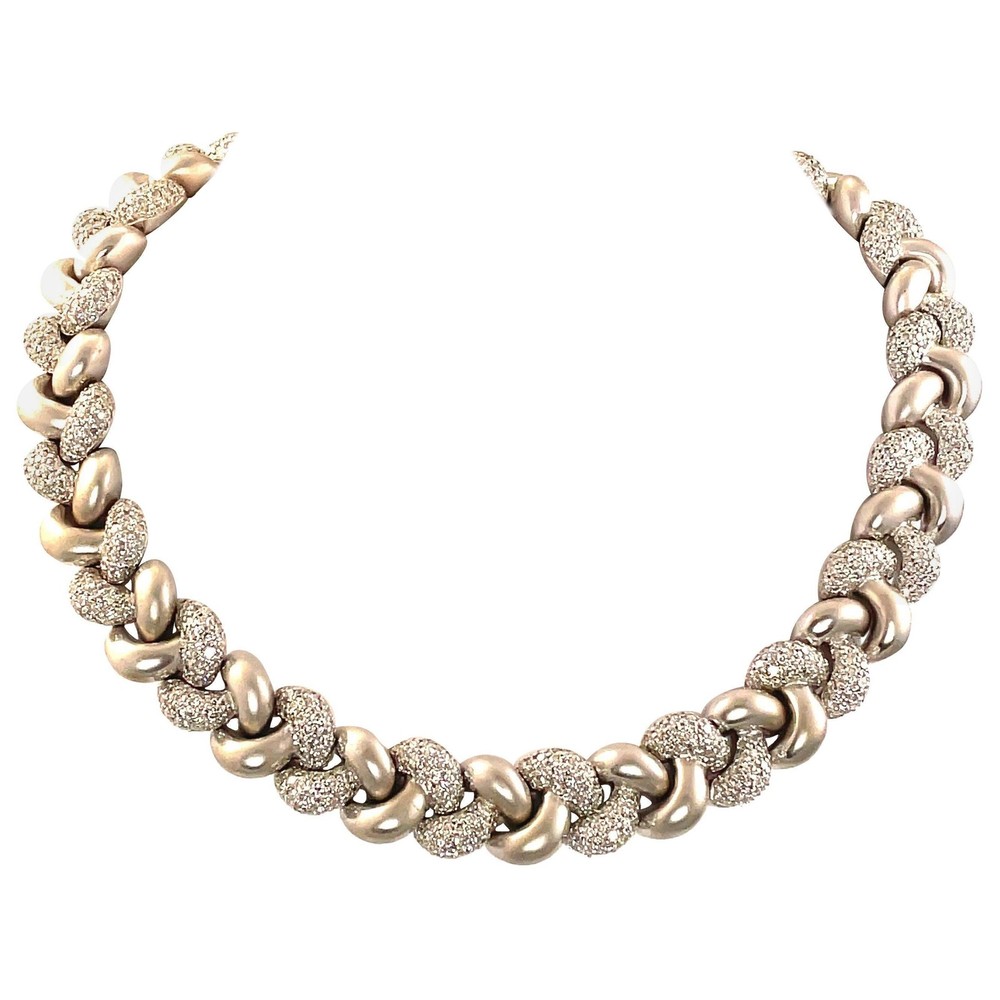 Alexander Beverly Hills 32.20ct Diamond 18k White Gold Luxury Necklace