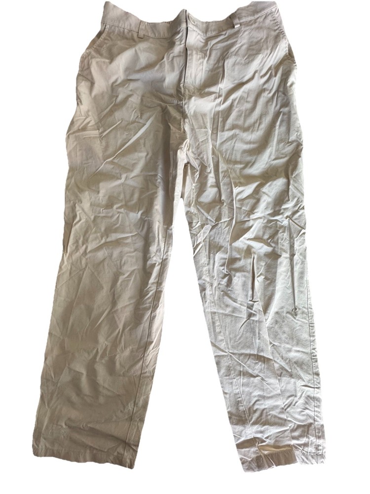 Coofandy Men's Lightweight Cargo Parachute Pants with Stretch Waist Straight Fit Cream