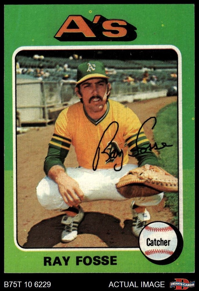 1975 Topps #486 Ray Fosse Athletics 7 - NM