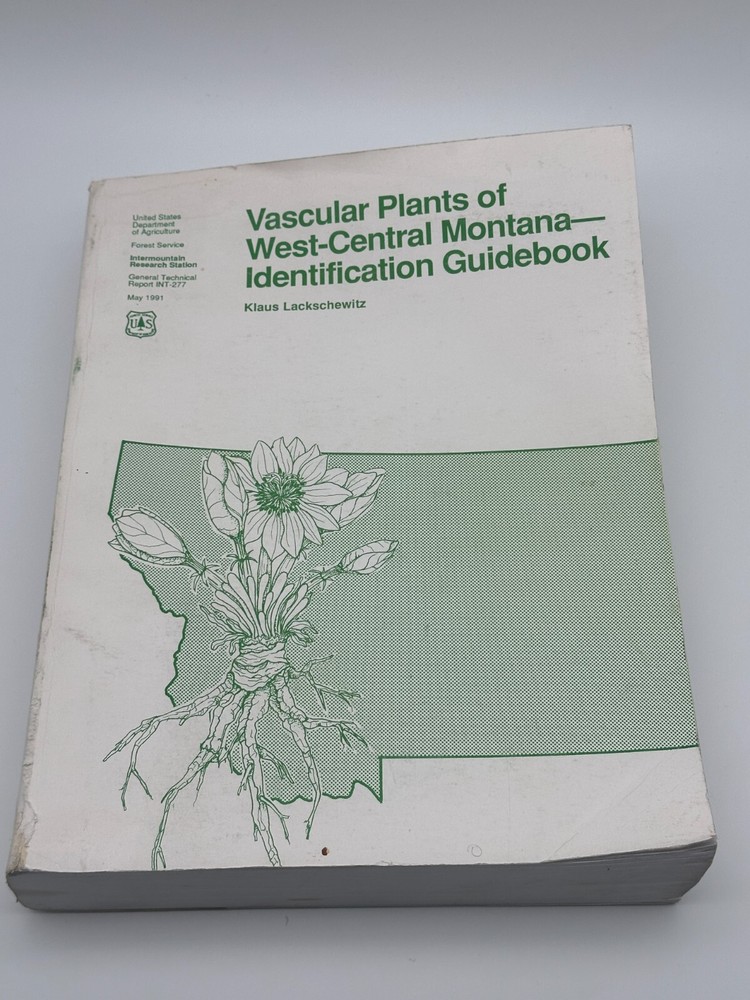 Rare 1991 Vascular Plants of West-Central Montana Guidebook USDA Forest Service