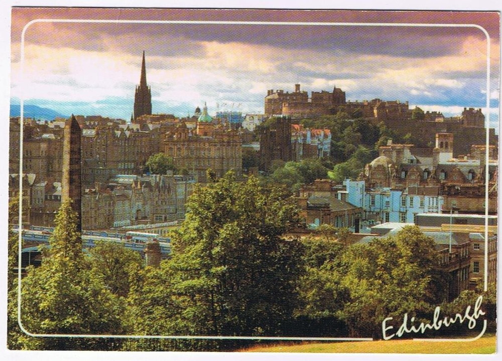 United Kingdom UK Postcard Edinburgh Scotland Castle From Calton Hill