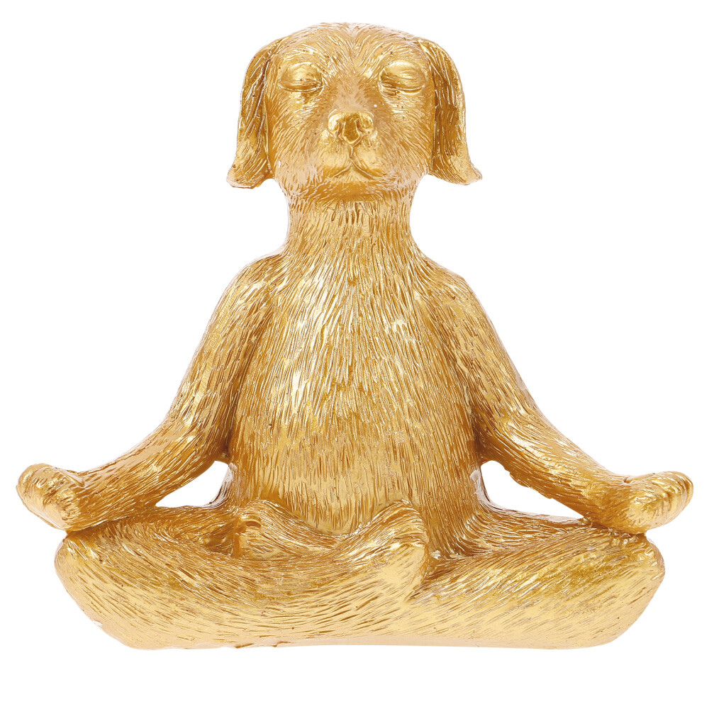 Dog Wizard Figure Large Meditating Statue Animals Yoga Ornaments Office