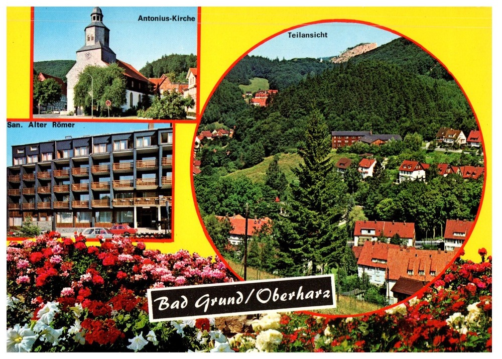 POSTCARD VTG Bad Grund Lower Saxony Germany Multi-View 3