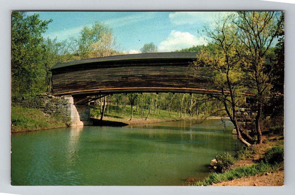 Covington VA-Virginia, Humpback Bridge, Antique Vintage Souvenir Postcard