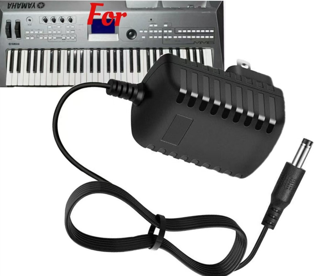 AC Adapter For Yamaha MM6 61-Key MM8 88 Key Keyboard Synthesizer Power Supply