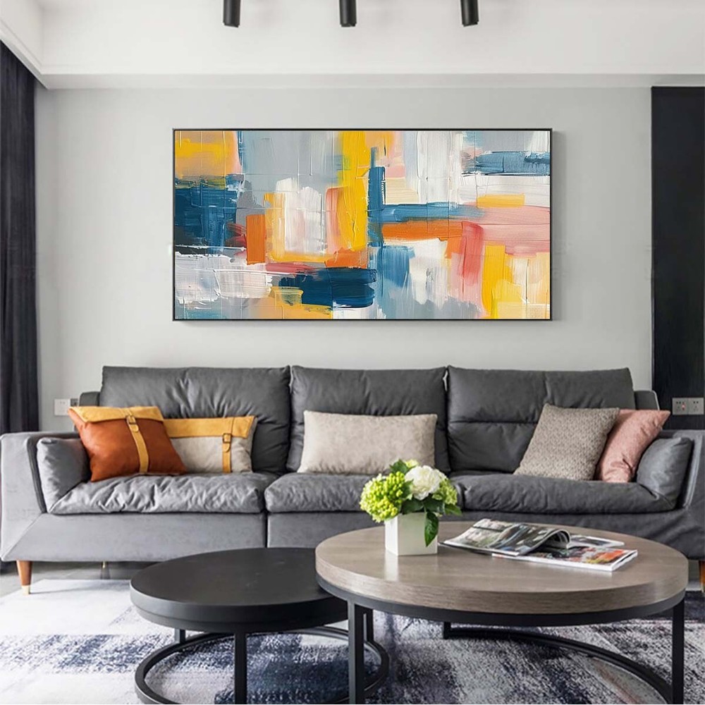 Original Home Decor Graffiti Abstract Hand painted Oil Painting On Canvas#024-image