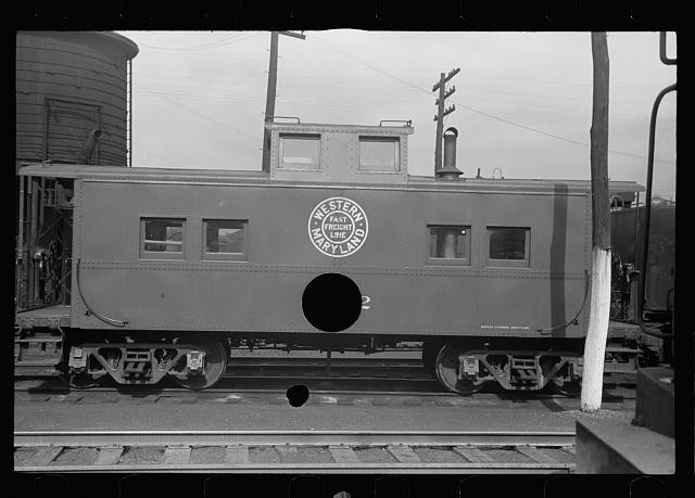 Elkins West Virginia 1939 Western Maryland Railway Caboose Railroad Yards