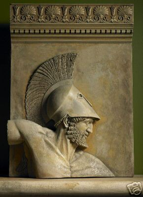 Achilles Trojan Warrior Greek Relief Wall Art Plaque Stone Sculpture Home Decor Statue-image