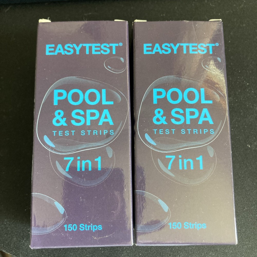 EASYTEST 7-Way Pool Test Strips 150×2 Strips Water Chemical Testing for Hot tub