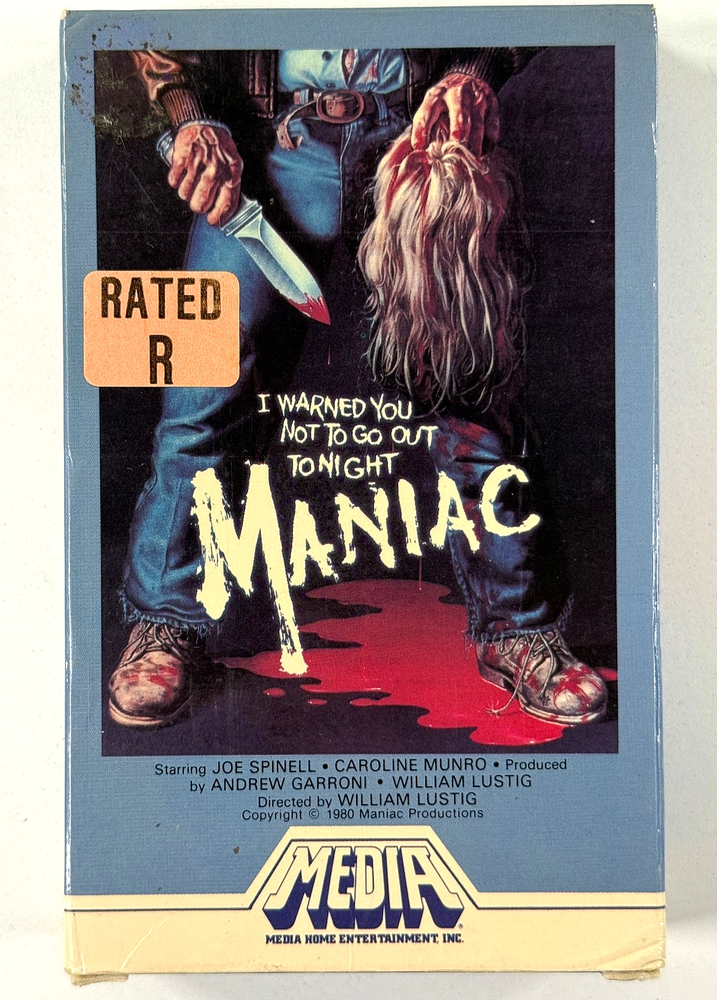 vtg 1981 BETA Tape Maniac horror slasher NOT VHS media Betamax