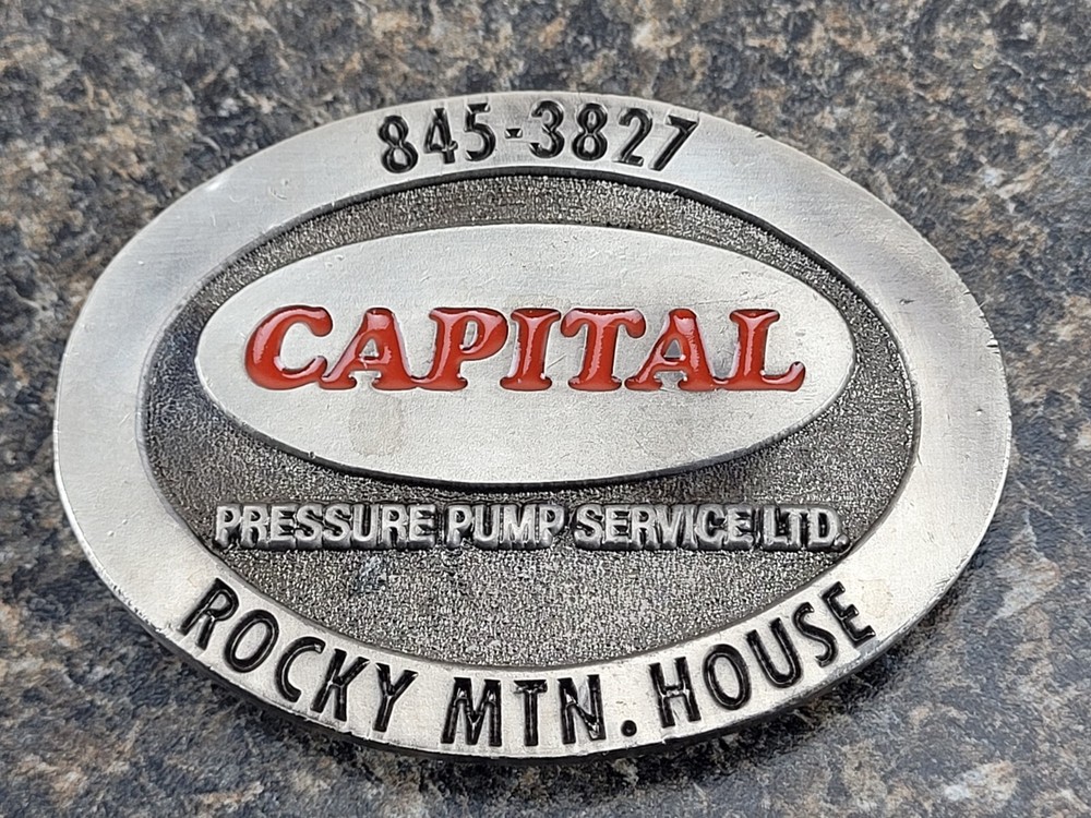 Capital Pressure Pump Services Ltd. Rocky Mountain House Albera Belt Buckle BB3