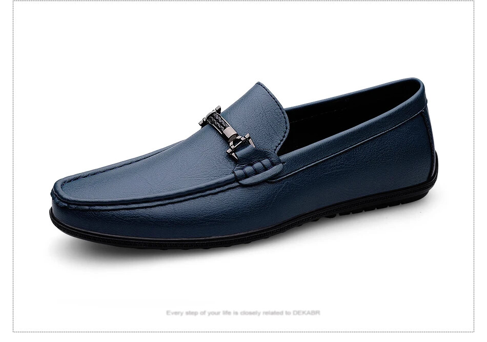 Fashion Leather Men Casual Shoes Comfortable Slip on Loafers Soft Dress Shoes