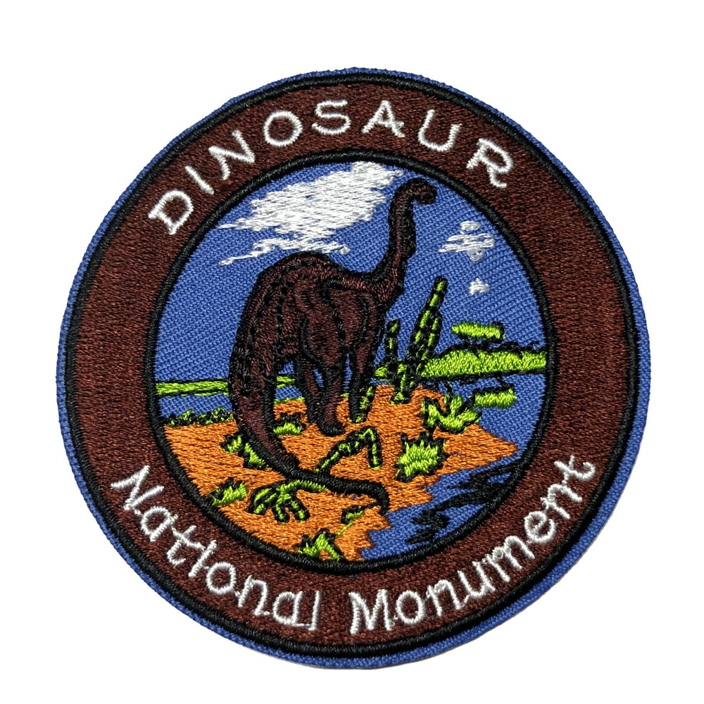 Dinosaur National Monument Patch Embroidered Iron-On Applique Travel Souvenir