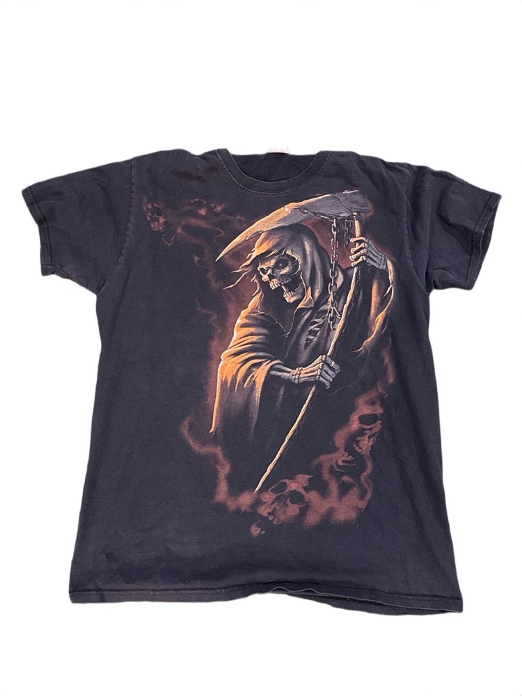 Y2K Reaper Skull Graphic Tshirt Men’s