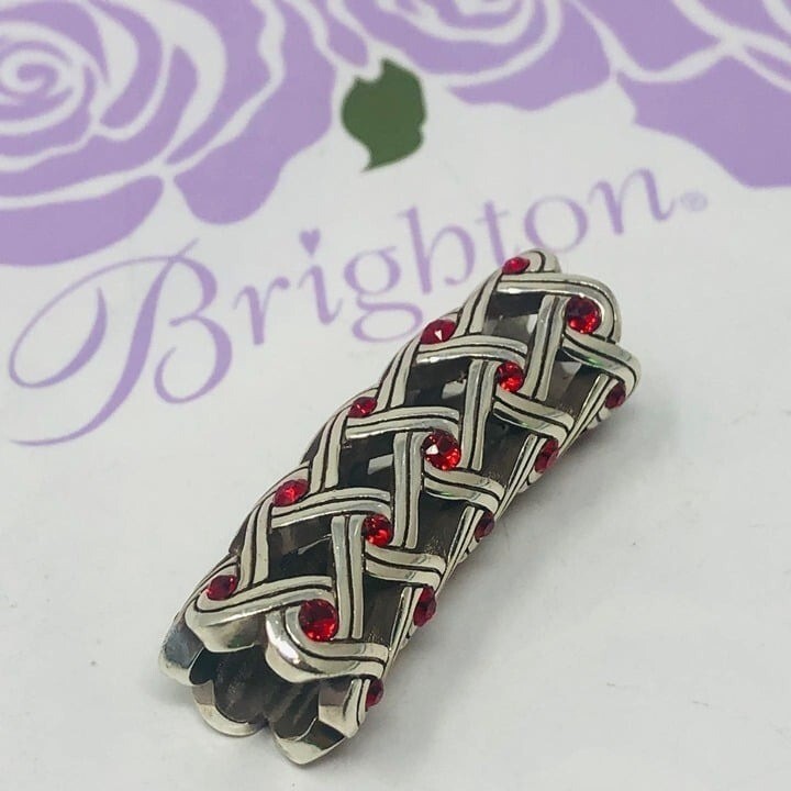 BRIGHTON  interlace  LONG BEAD  NWOT  red/silver  great for christmas