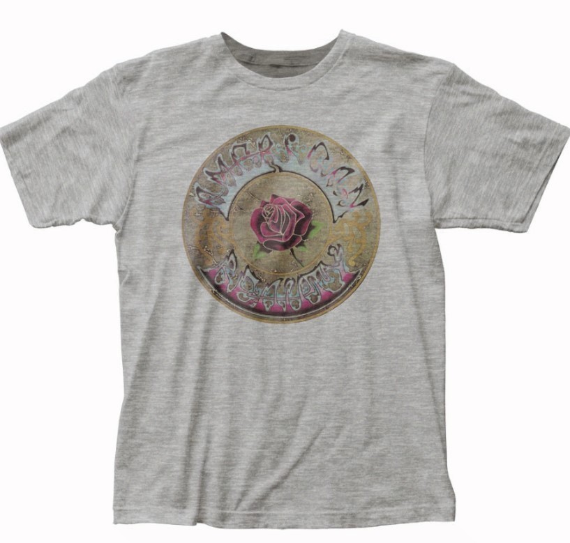 Grateful Dead American Beauty T Shirt Mens Rock Classic Band Tee New Sport Grey