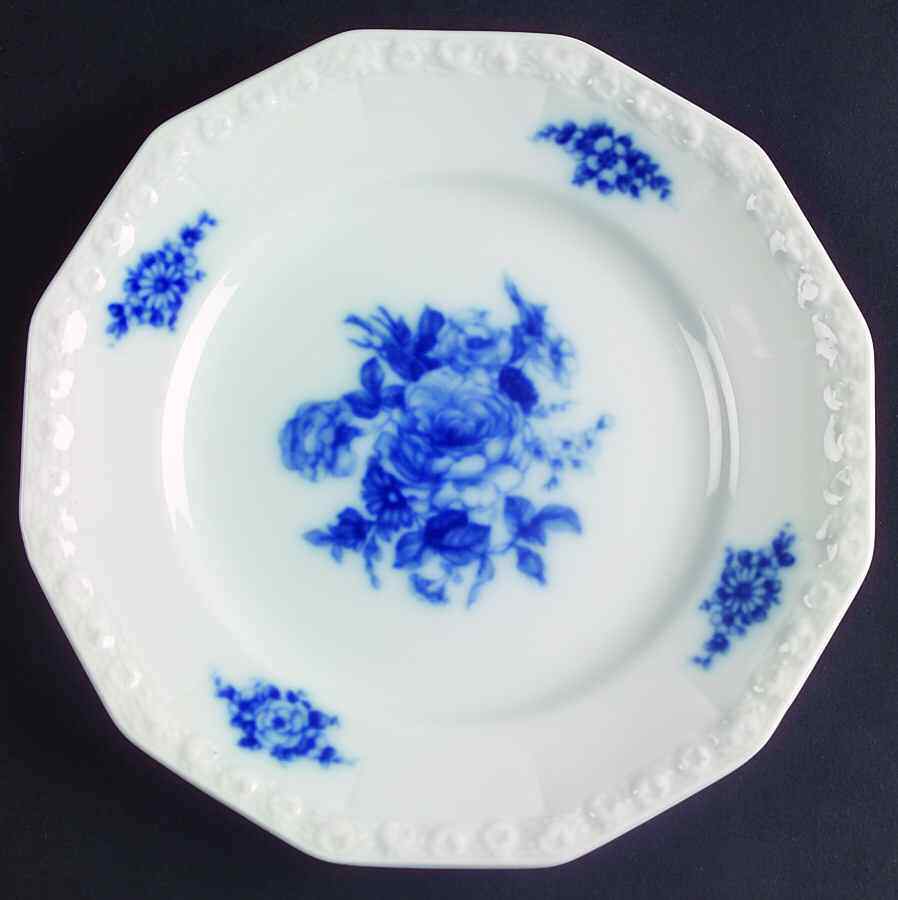 Rosenthal - Continental Cobalt Rose Bread & Butter Plate 2406275