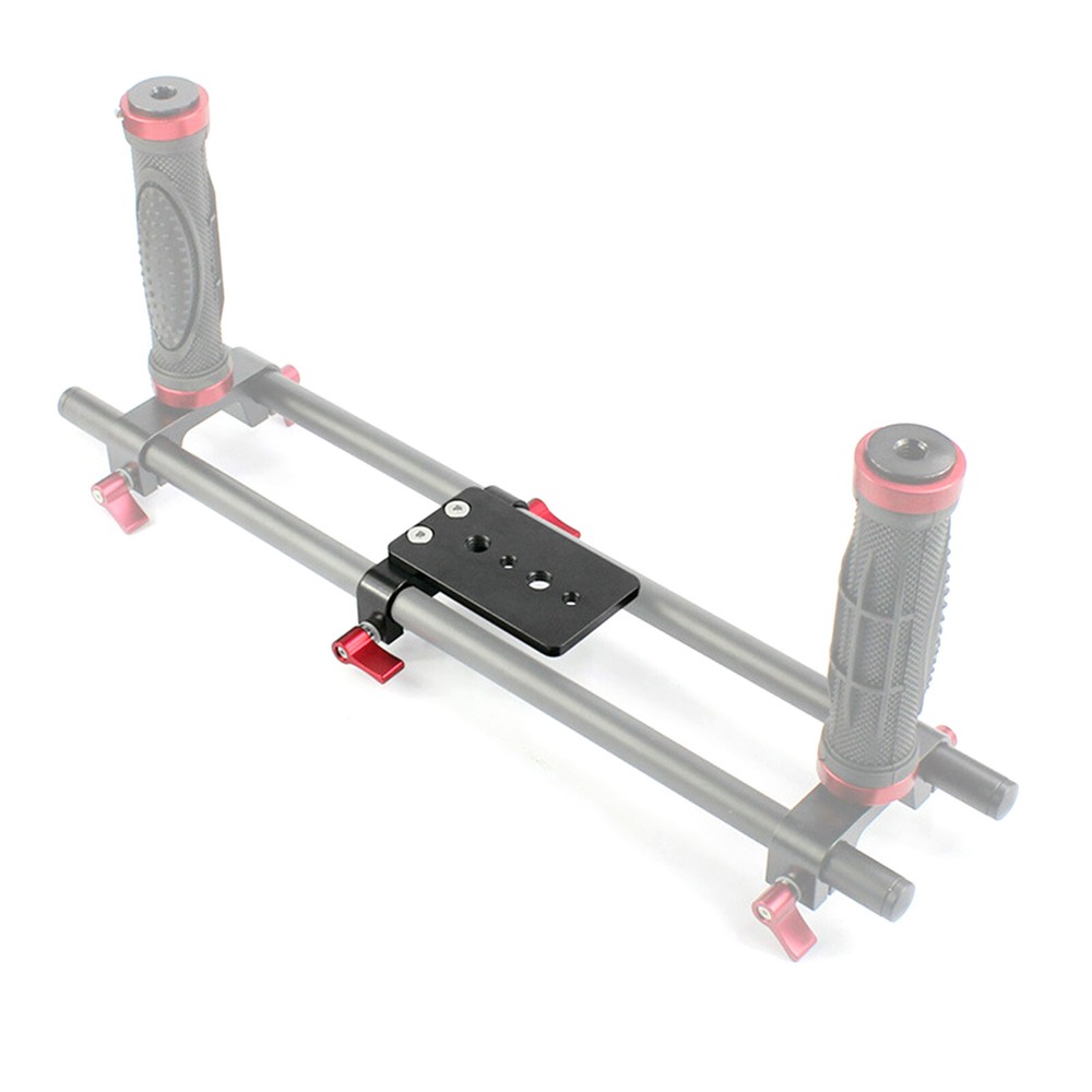 Adaptador de montaje de abrazadera de doble varilla de metal para sistema de varilla de riel de 15 mm base de abrazadera de tubería