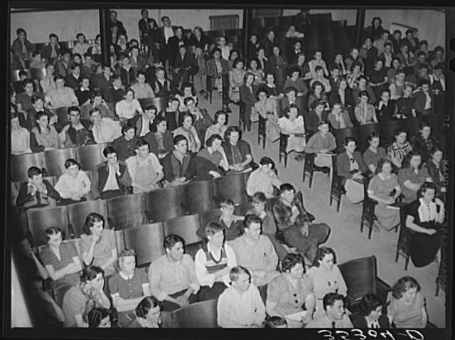 Photo:Eufaula Oklahoma 1940 High School Students Americanization Program