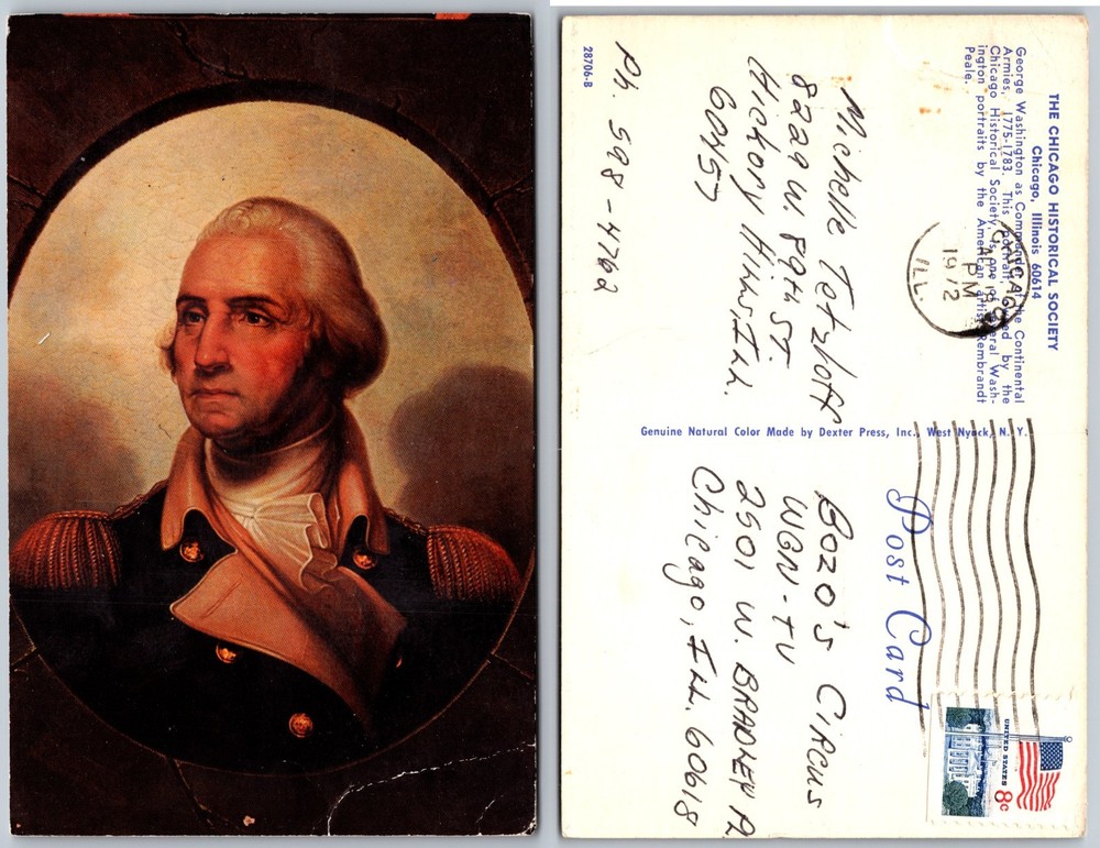 George Washington Portrait Chicago IL Postcard