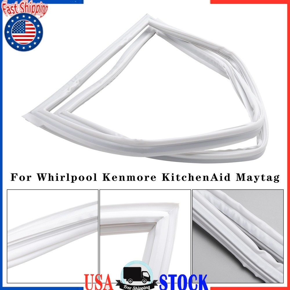 Fit Whirlpool Kenmore KitchenAid Maytag Refrigerator Door Gasket white W10830189