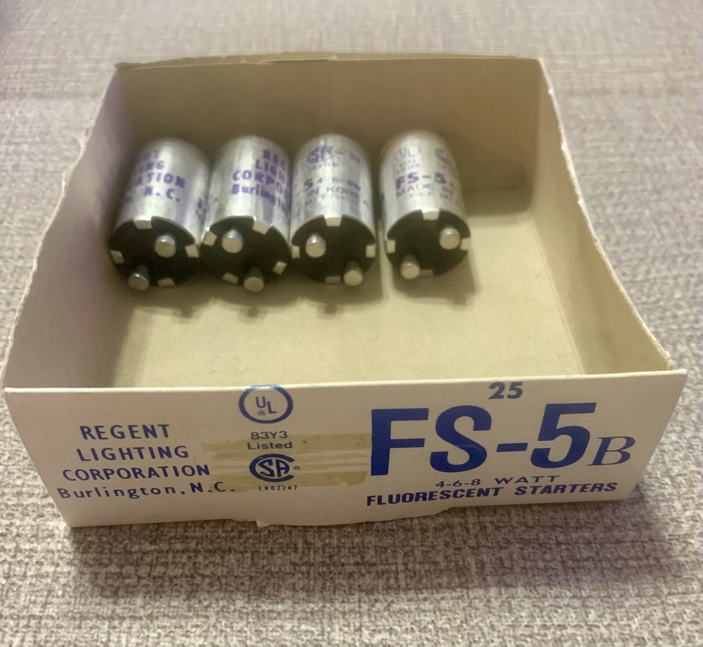 New Regent Lighting FS-5 Fluorescent Starters  (4)