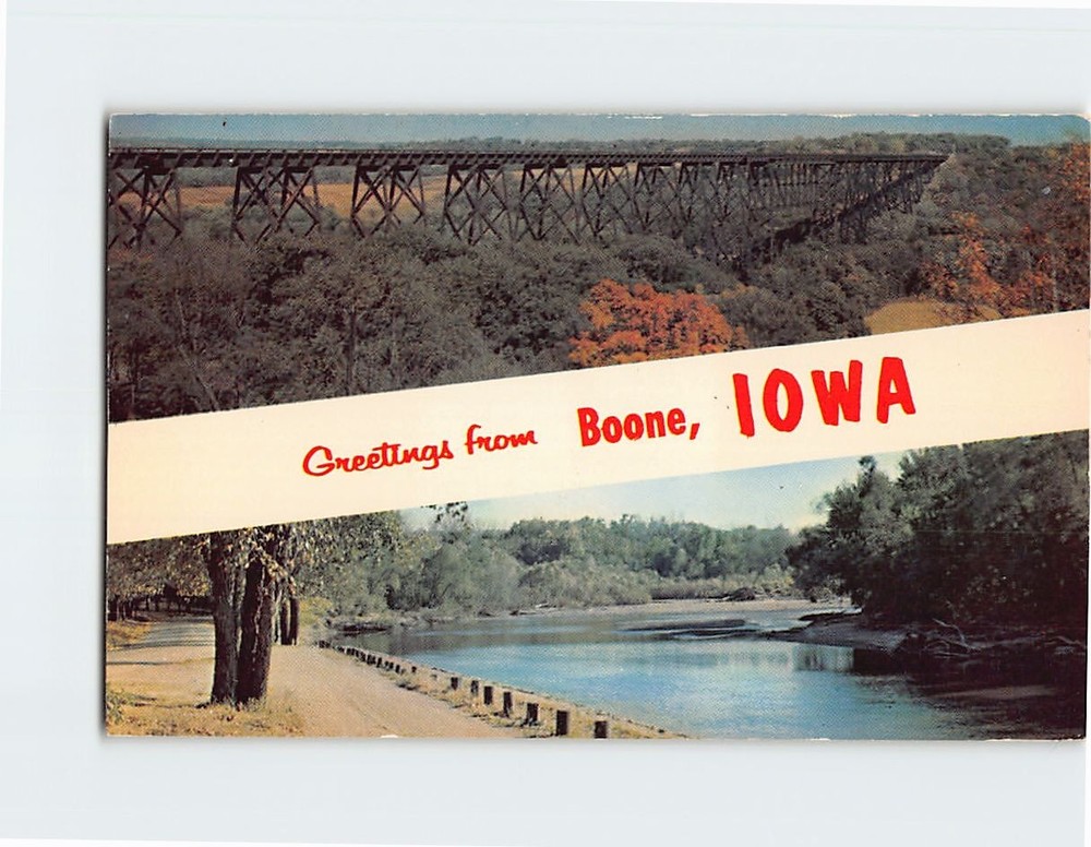 Postcard Greetings from Boone Iowa USA