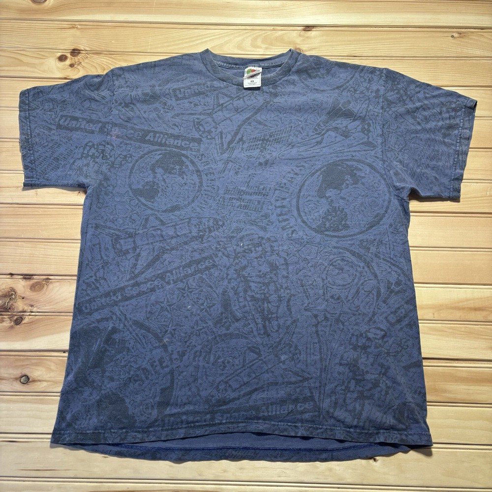 Vintage 90s United Space Alliance NASA Astronaut AOP All Over Print Shirt - XL