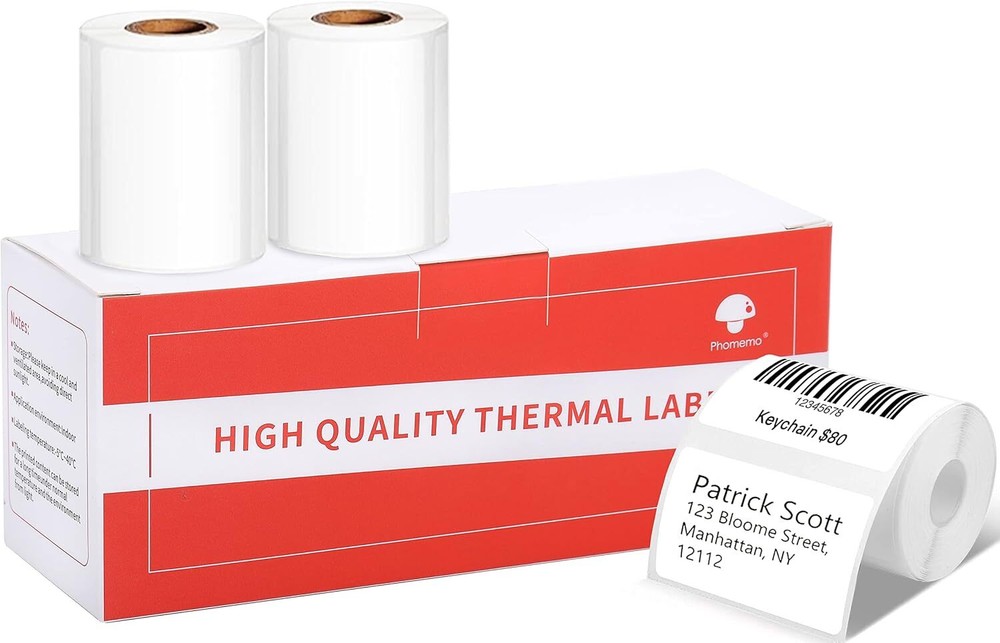 White Adhesive Sticker Label Paper for Phomemo M110 M220 M250 D520BT Printers