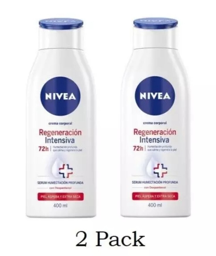 2X NIVEA Intensive Regenerating Body Cream for Extra Dry Skin 400ml Free Shipping