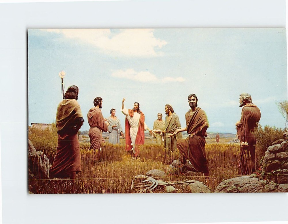 Postcard Christ & Pharisees Sculptures Prince of Peace Memorial Florida USA
