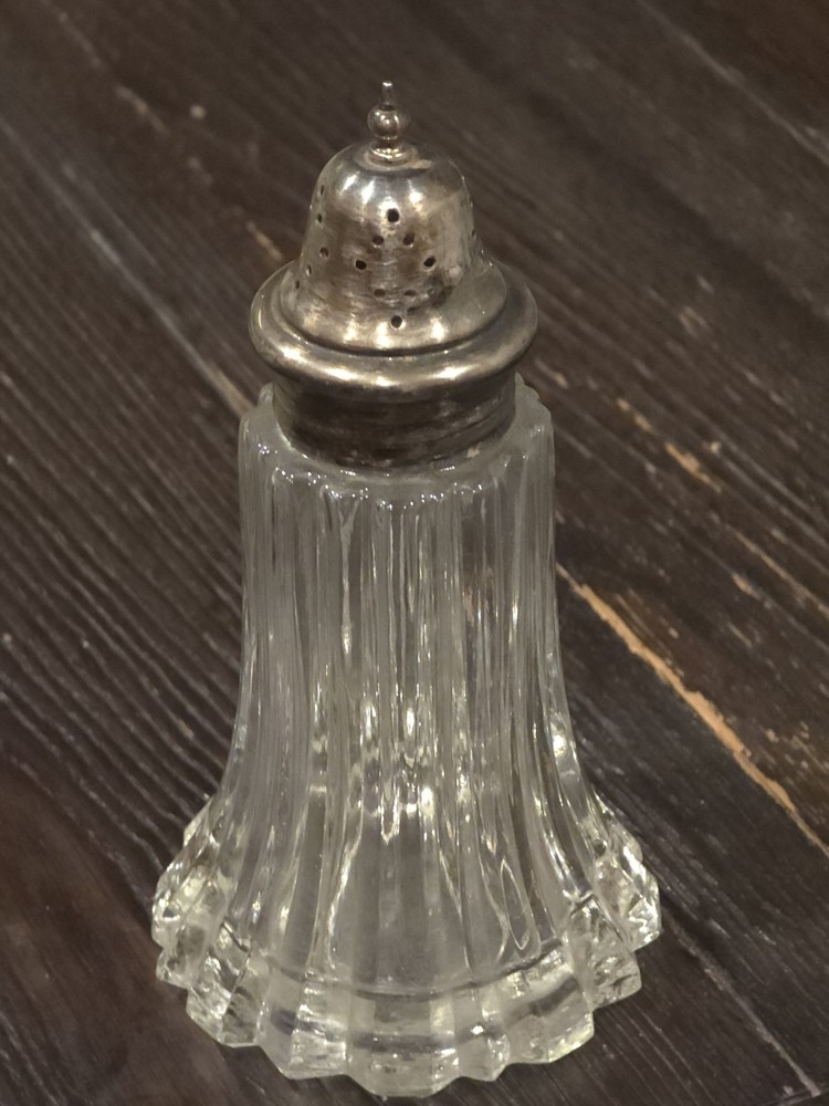 Vintage Fluted Glass & Silver Plated 