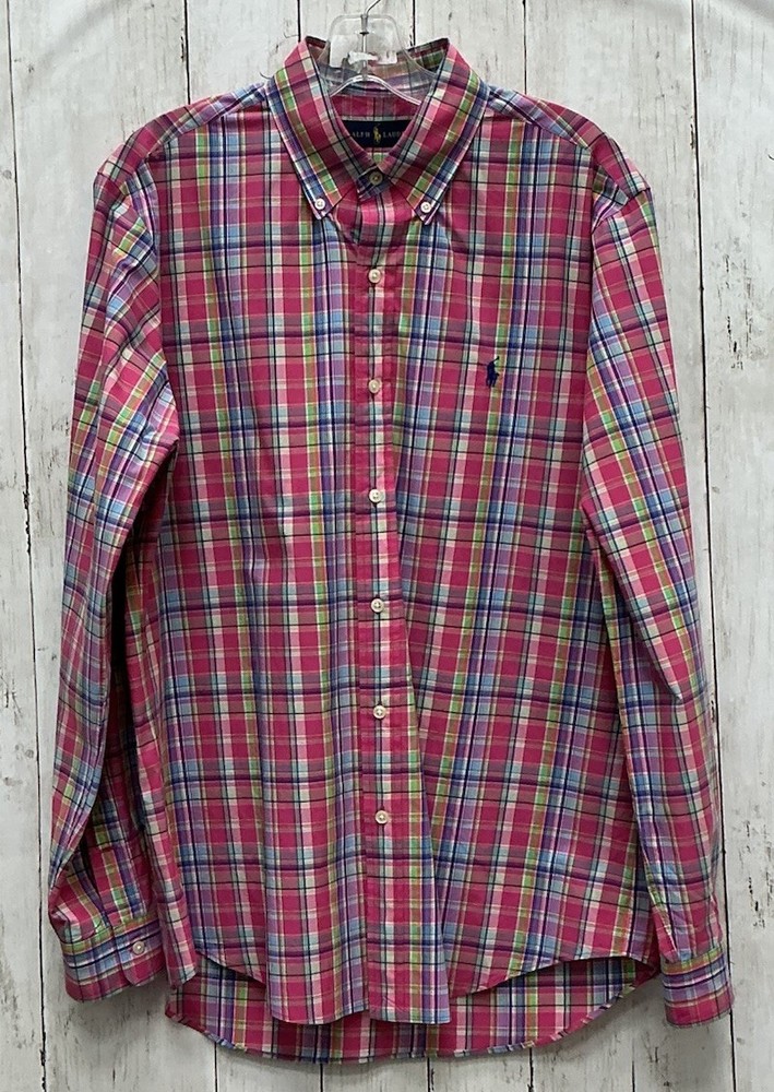 Men’s Ralph Lauren Button-Down Long Sleeve Shirt Medium 0428-324