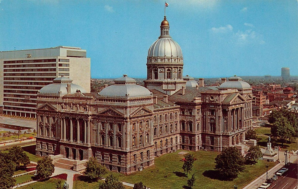 Indianapolis IN Indiana State Court House Downtown 1950s Vtg Postcard P8