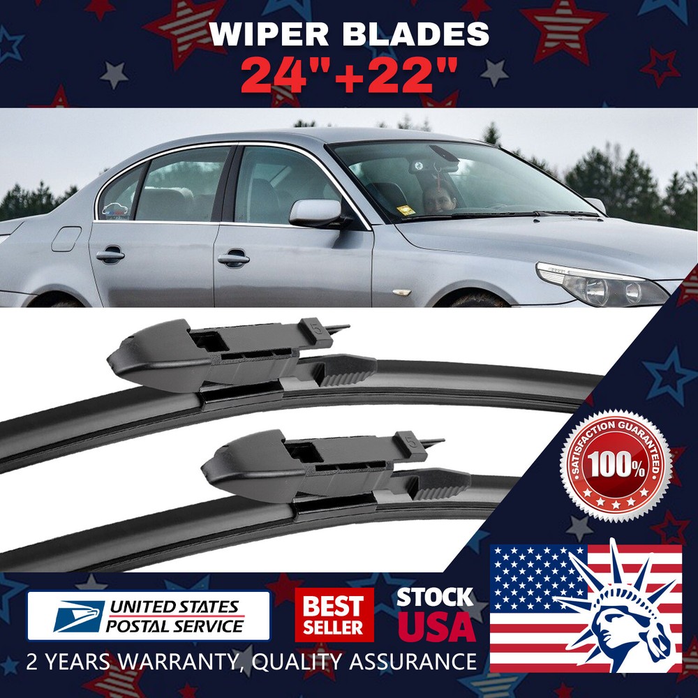 All Season 22''+26'' One Piece Windshield Wiper Blades Driver & Passenger Side