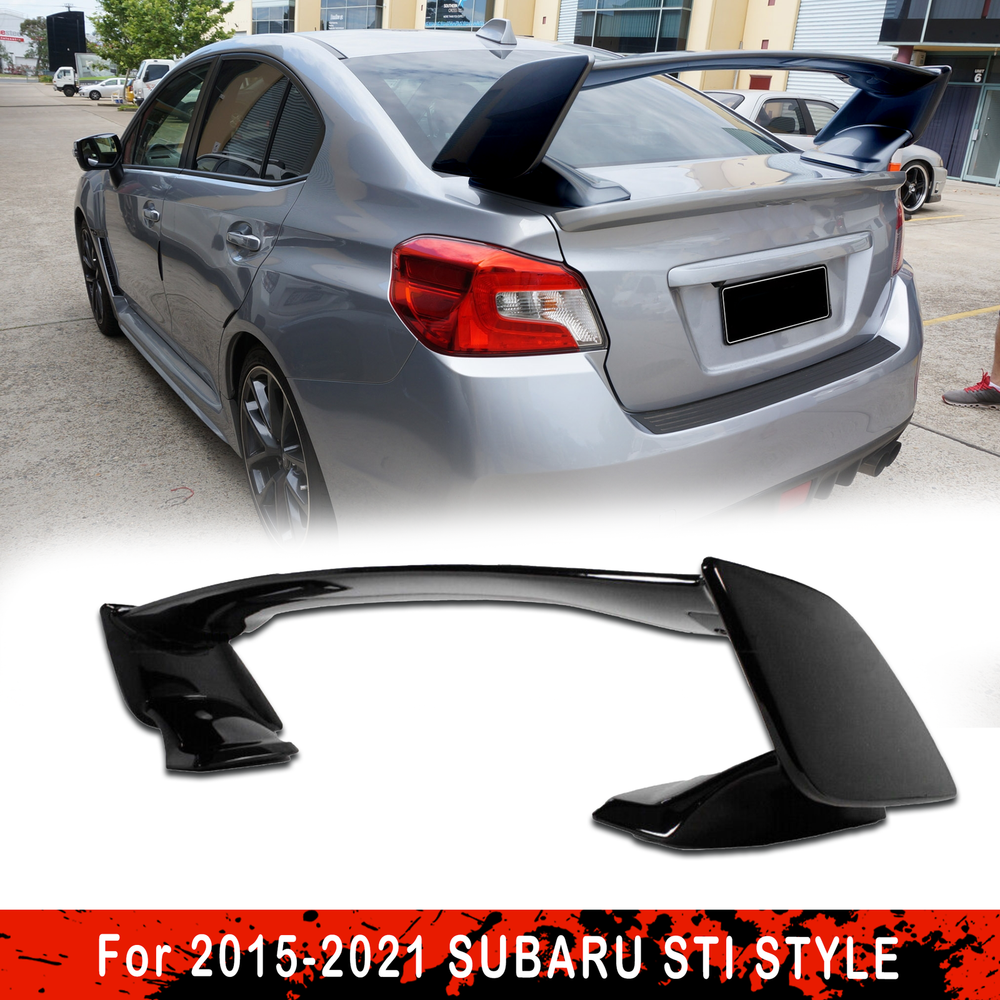 Gloss Black Spoiler Wing for 15-21 Subaru WRX STI Rear Trunk Lip