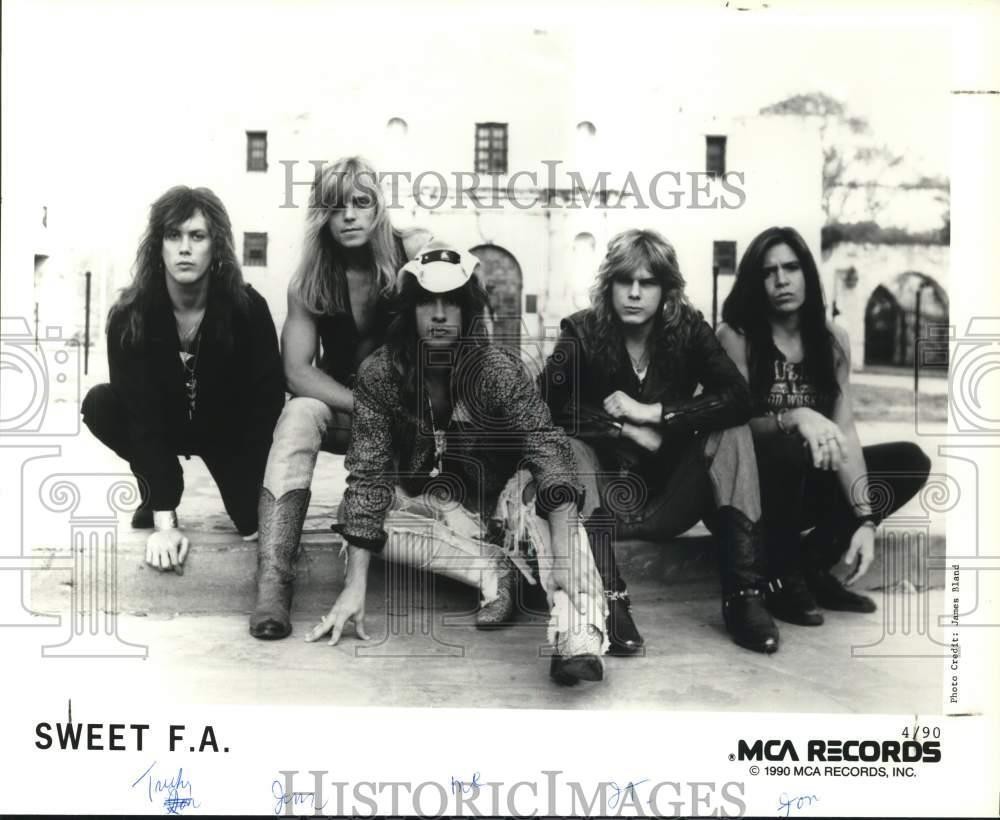 1990 Press Photo Sweet F.A., Music Group - lrp67058